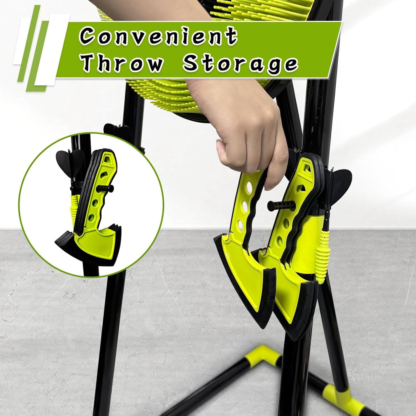 Axe Throwing Game for Backyard - 4 in 1 Outdoor Games for Kids Adults Family - Bristle Target, Bow & 5 Arrow, 3 Throwing Axes, 3 Ninja Stars, 6 Darts Includes - Archery Games for Yard Lawn Carnival