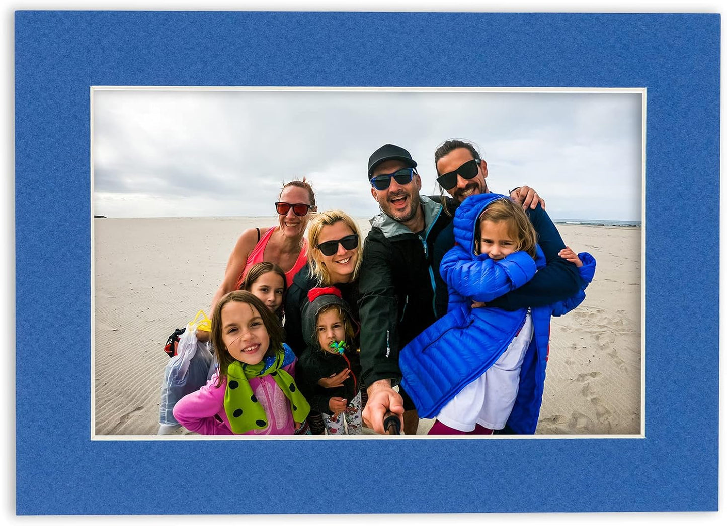 8x10 Mat Bevel Cut for 5.5x8.5 Photos - Acid Free Royal Blue Precut Matboard - For Pictures, Photos, Framing - 4-ply Thickness