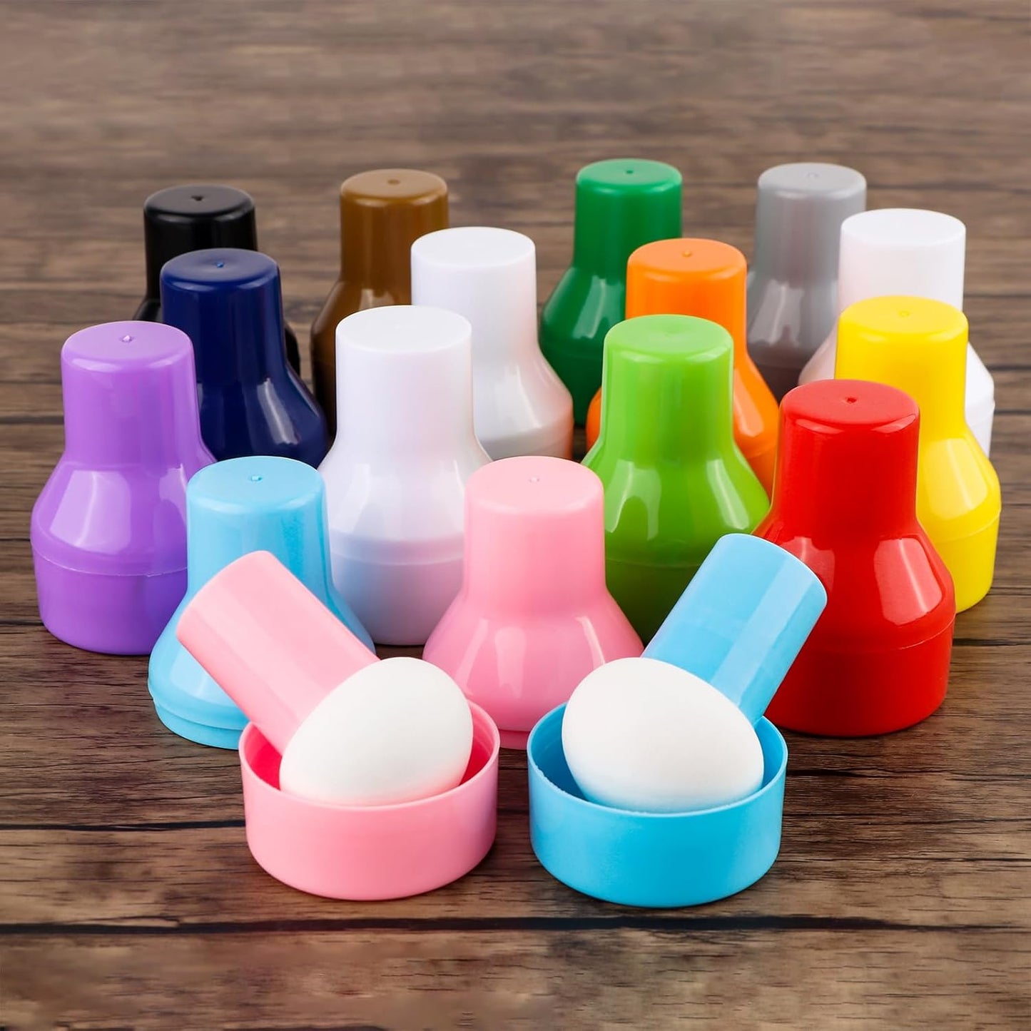 15PCS / Sets Ink Applicator with Storage Cases,Paper Pouncers for Direct Ink Application On Crafts Projects Easily,Inking Sponge for Stamp Ink Distressing, Blending Card Making Crafting Tools
