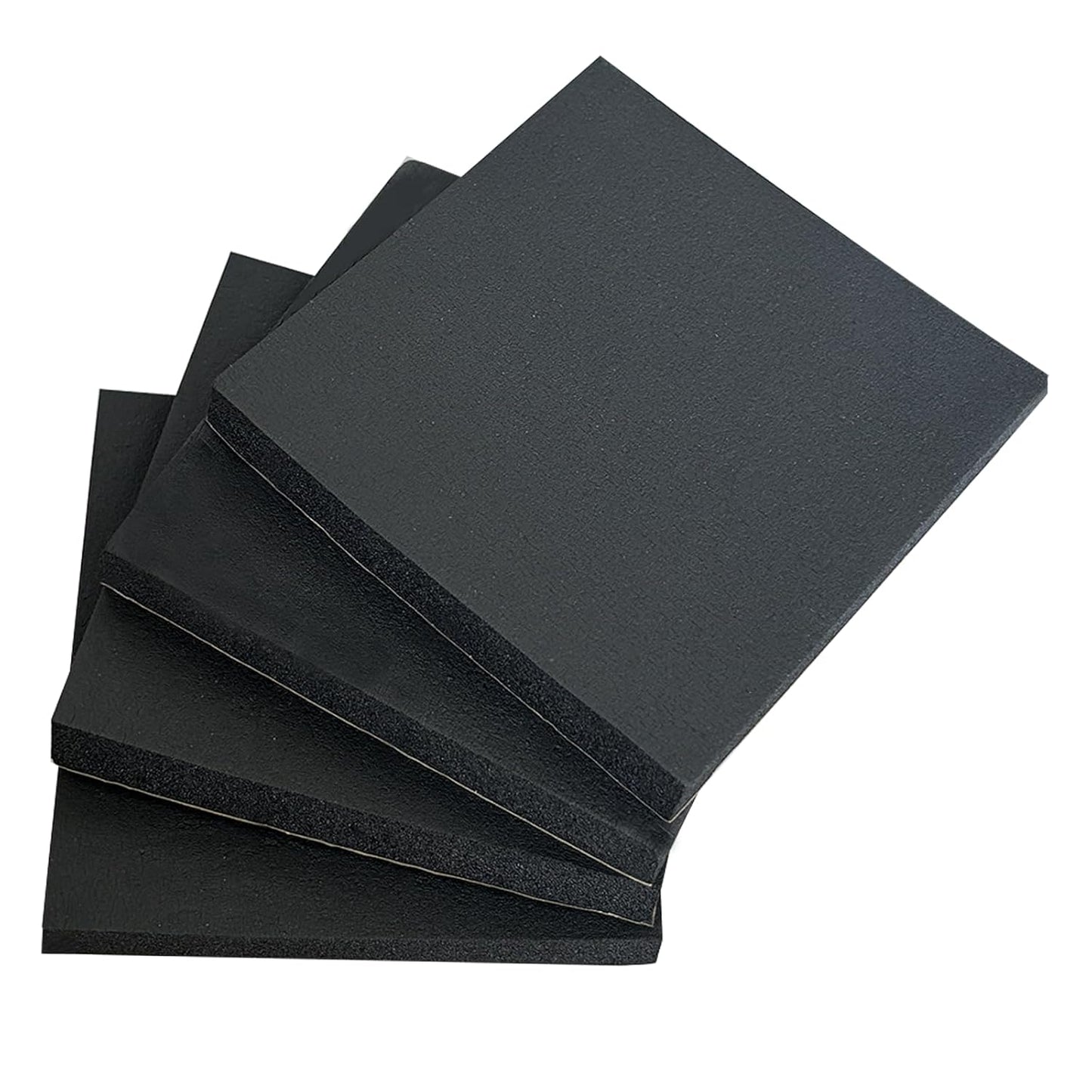 4 Pieces Adhesive Foam Padding 1/2 in Thick X 4 in X 4 in, Anti Vibration Pads, Closed Cell Foam Pads for Anti-Slip, Shock Absorption