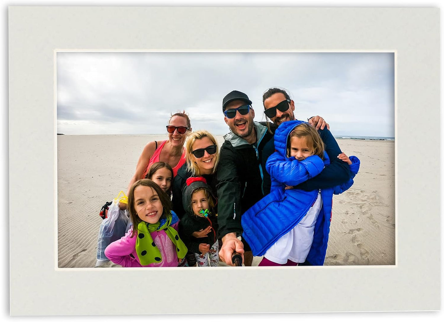 8x10 Mat Bevel Cut for 5x8 Photos - Acid Free Grey Precut Matboard - For Pictures, Photos, Framing - 4-ply Thickness
