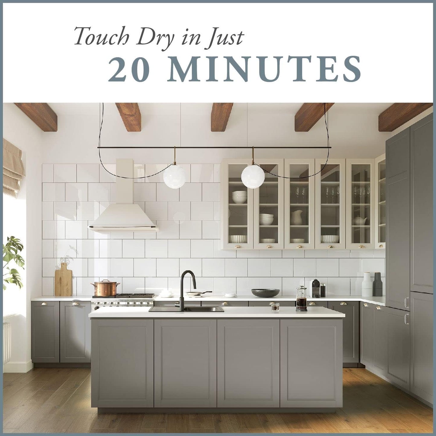 AMY HOWARD AT HOME Chalk-Based One Step Paint for Furniture, Cabinetry, Decor, Finish, and More | No Stripping, Sanding, or Priming | Medium Base | 32 Ounce | Selznick Grey