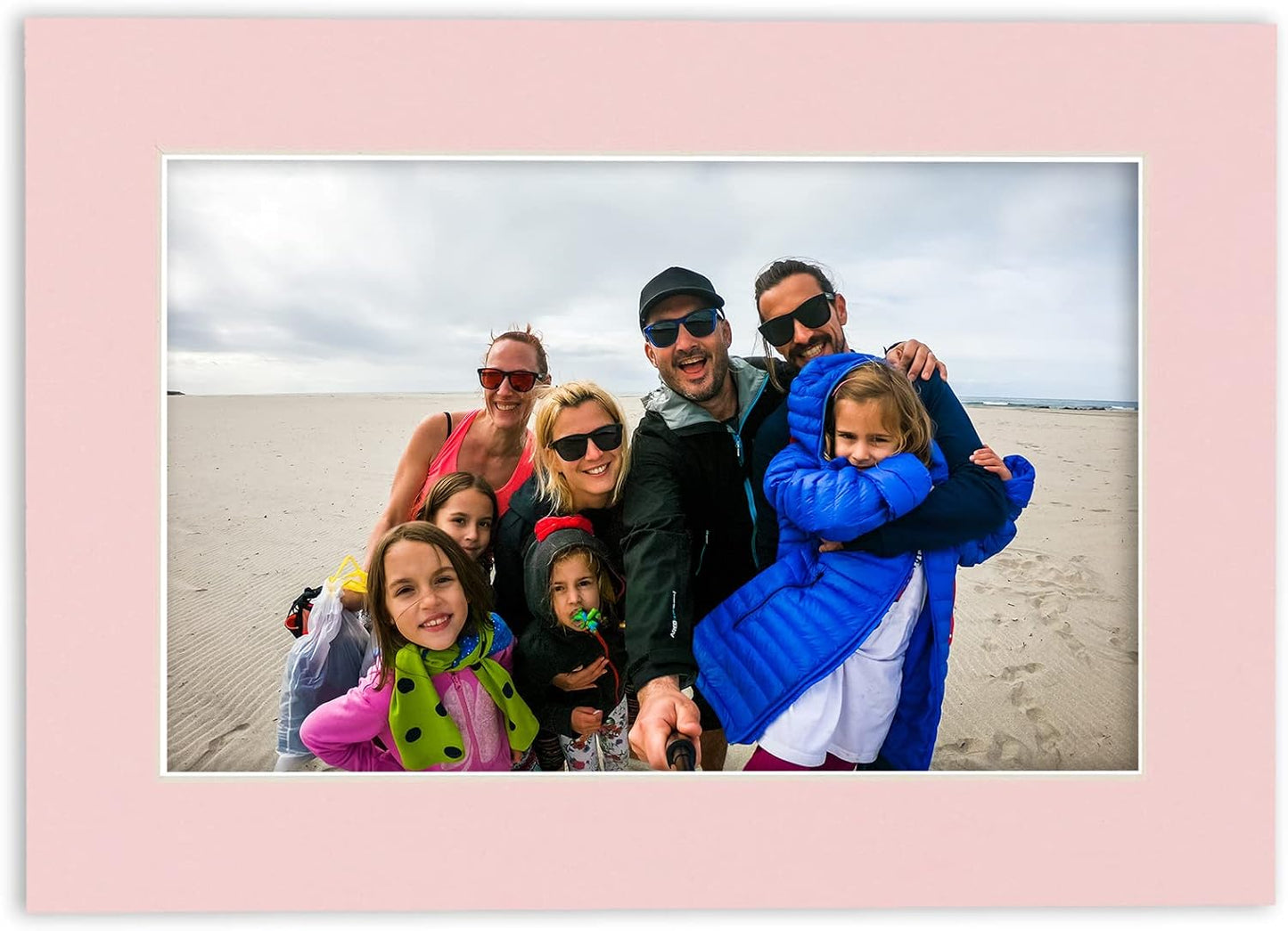 5.5x8.5 Mat for 8.5x11 Frame - Precut Mat Board Acid-Free Show Kit with Backing Board, and Clear Bags Soft Pink 5.5x8.5 Photo Matte For a 8.5x11 Picture Frame Matboard for Framing, Pack of 100 Mats