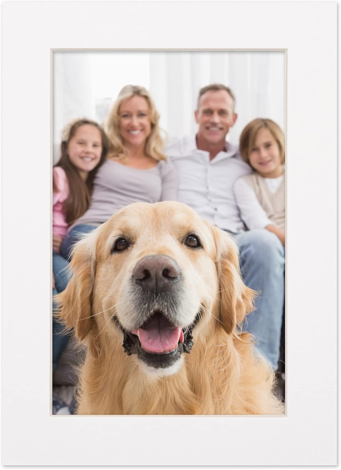 5.5x8.5 White Mat for 8.5x11 Frame - Precut Mat Board Acid-Free White 5.5x8.5 Photo Matte For a 8.5x11 Picture Frame, for Family Photos, Show Kits, Art, Picture Framing, Pack of 10 Mats