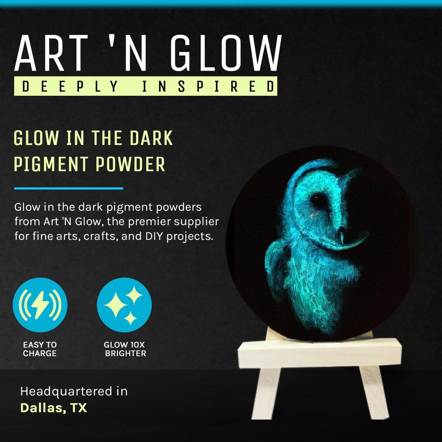 Glow in The Dark Pigment Powder - Neutral and Fluorescent Color for Art Painting, Fine Art, Nail Art Paint, and DIY Crafts - Long Lasting, 10+ Color Options - Fluorescent Purple - (120 Grams/4 Ounces)