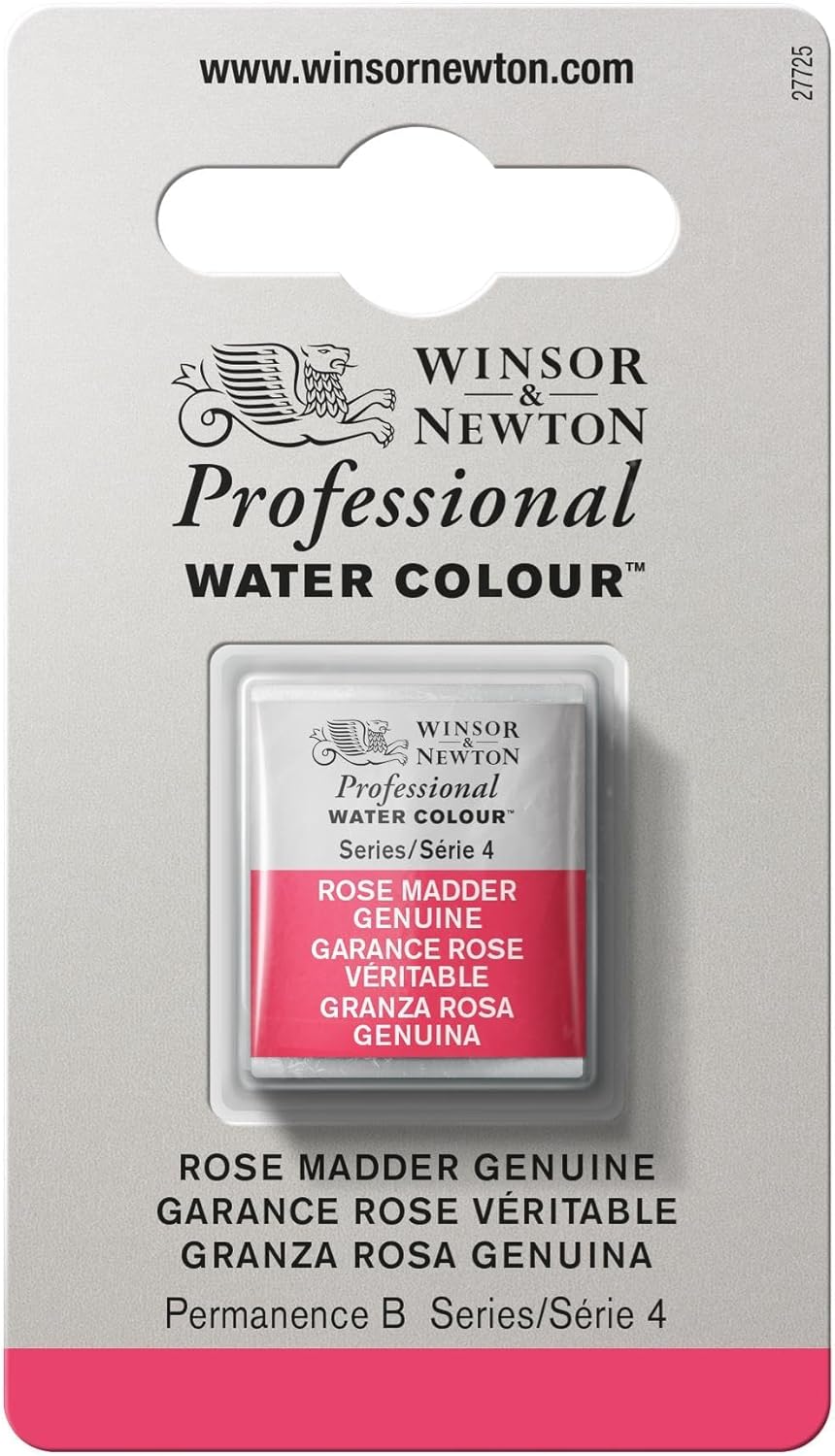 Winsor & Newton Professional Water Colour Paint, Half Pan, Rose Madder