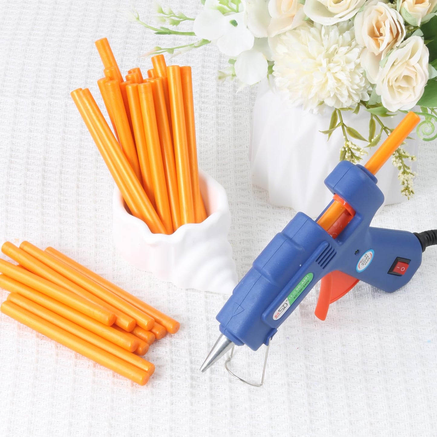 Bright Orange Wax Seal Sticks, 30pcs Sealing Wax Sticks, HOSEALING Glue Gun Wax Seal Sticks for Wax Seal Stamp, Premium Sealing Wax for Wedding Invitations, Letter, Envelope (Mini Size)