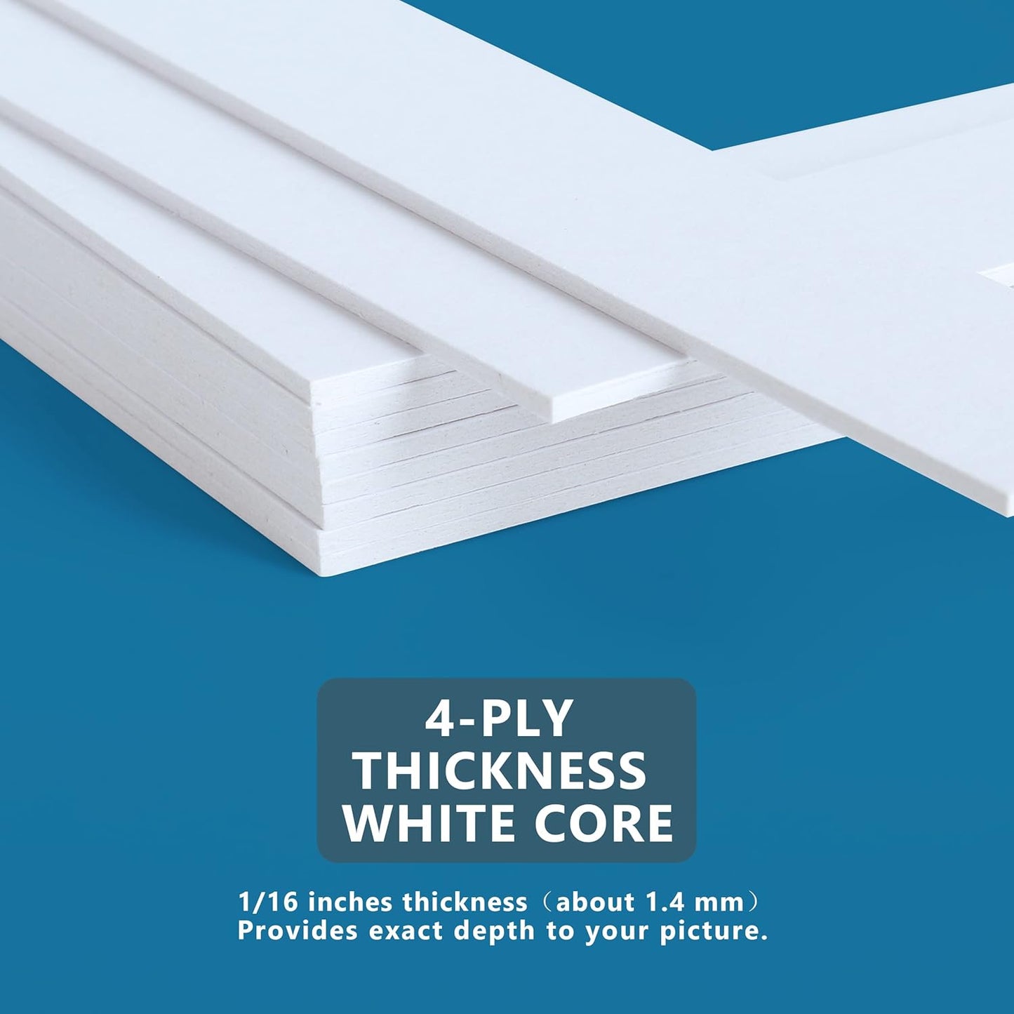 Somime 10 Pack Pre-Cut 11 x 14 White Picture Mats for 8.5x11 Photos - White Core Bevel Cut Frame Matte, Acid Free, Ideal for Frames/Artwork/Prints