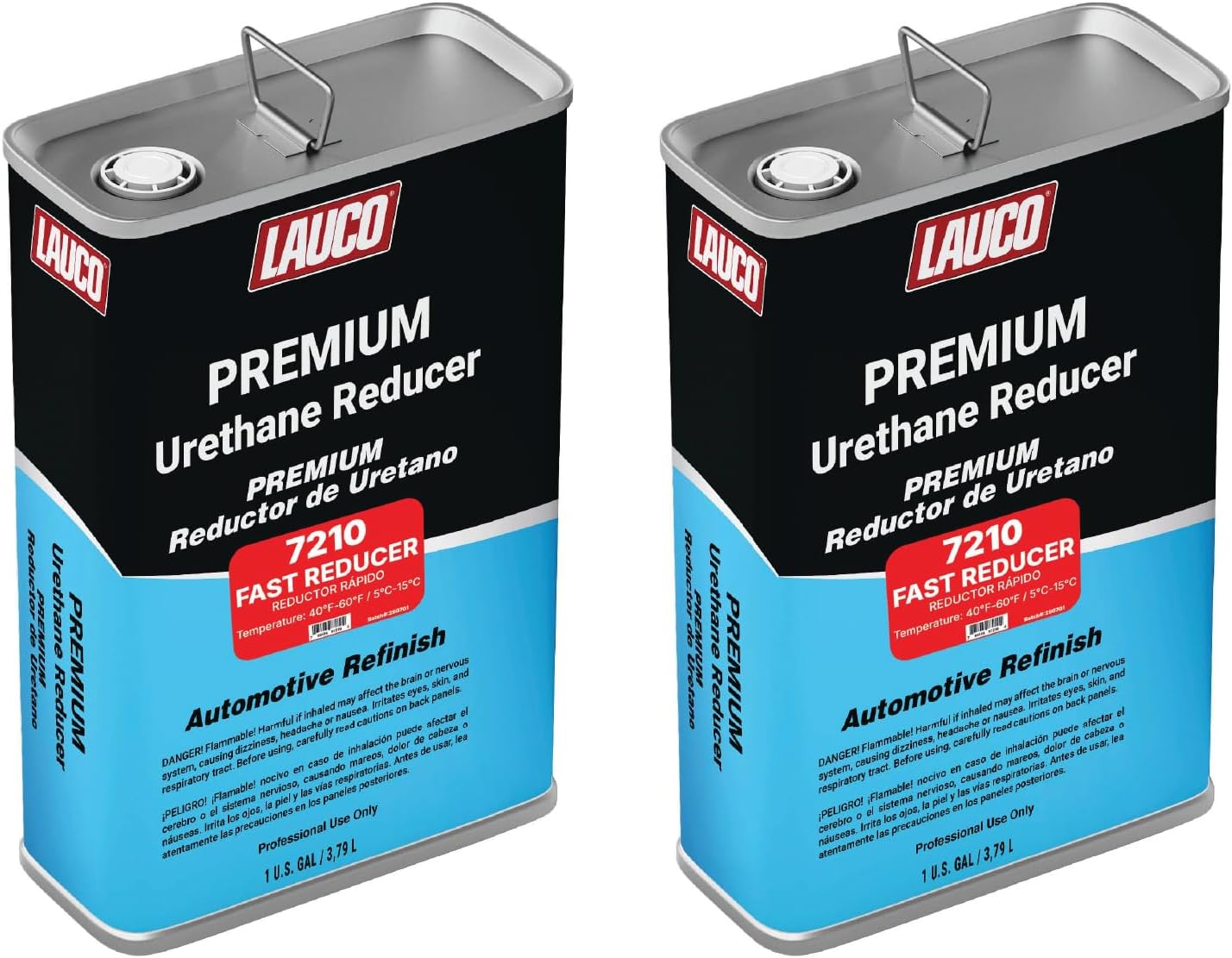 LAUCO Fast Urethane Grade Reducer (7210), 2 Gallon, 40°F - 60°F - For Automotive Paint and Industrial Paint Use - High Performance Automotive Grade