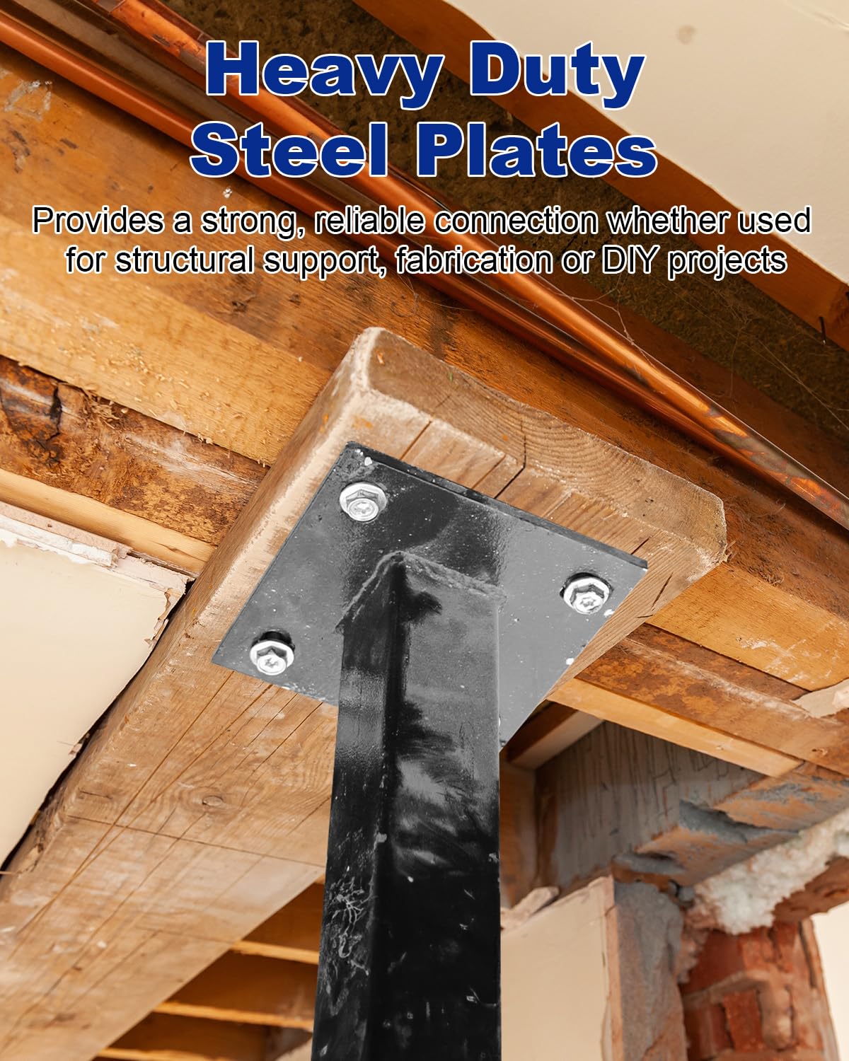 Rocaris 2 Pcs 8 x 8 x 1/2 Inch A36 Steel Plate Hot Rolled, Weldable Steel Sheet Metal for Auto Body Repair, DIY Projects, Industrial Support