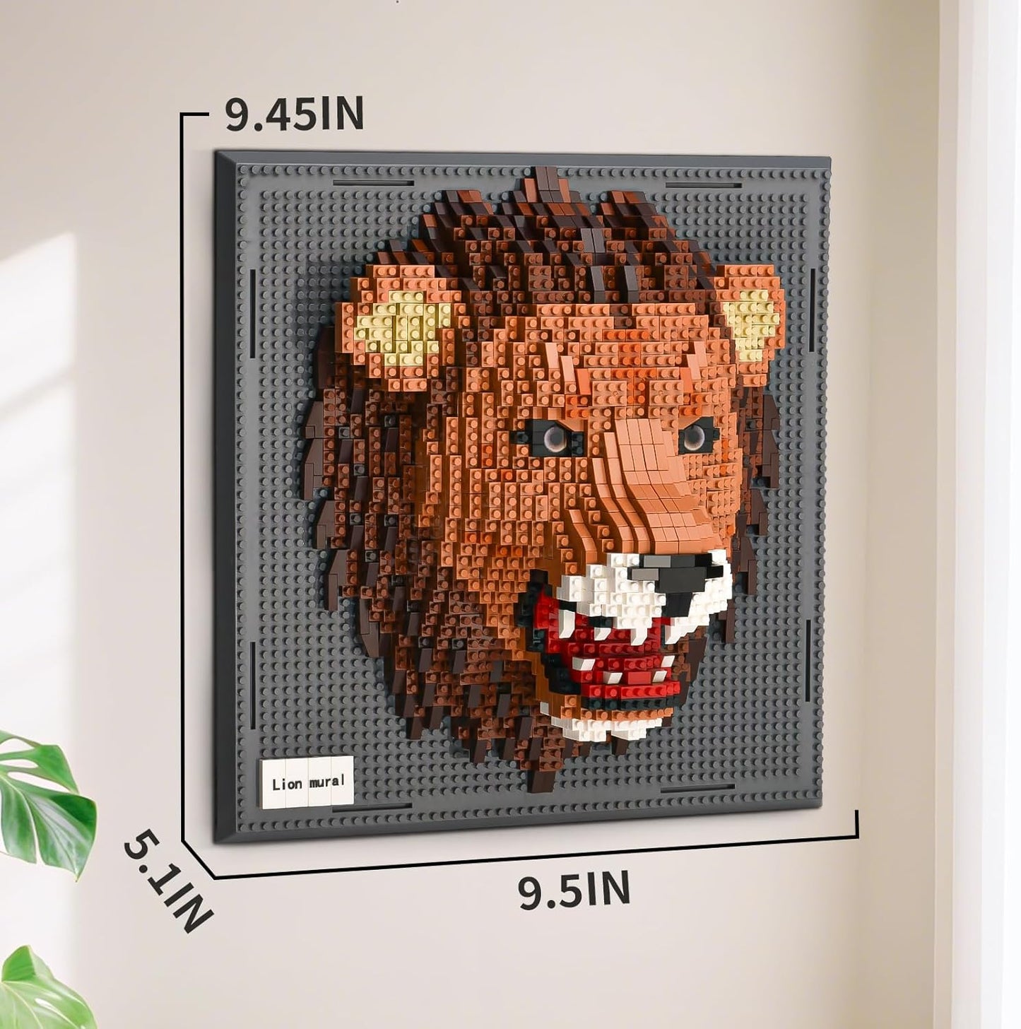 BNG Wall Art Lion Building Blocks Sets(1849PCS),A Wall Decor Set for Adults Who Love Creative Hobbies-Gift Toy for Adults