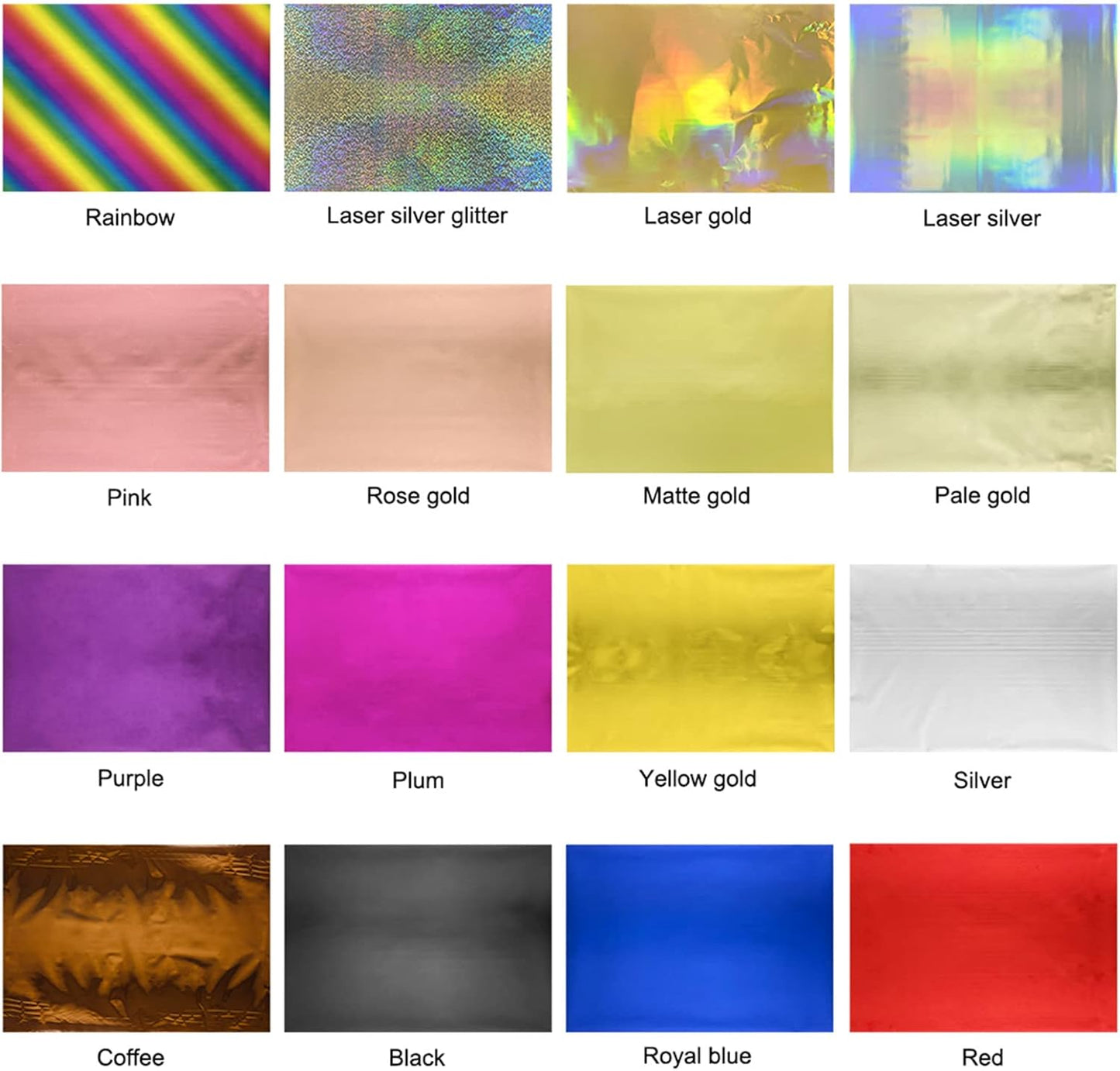 Briartw 20x29cm Hot Foil Paper 50 Sheets Pack Toner Reactive Foil Hot Stamping Foil Paper by Laser Printer and Laminator for Scrapbooking Craft Cardmaking DIY Album (Rainbow, 50 Sheets)