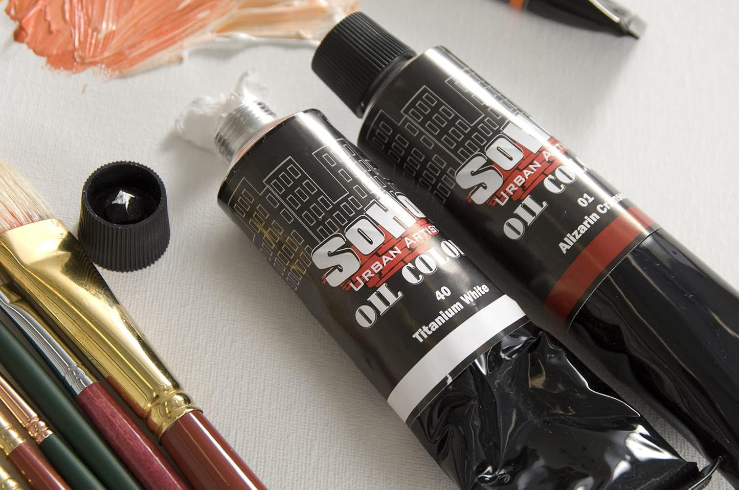 Soho Urban Artist Oil Paint - Payne's Grey, 50 ml Tube - Best Valued Oil Colors for Painting, Excellent Pigment Load
