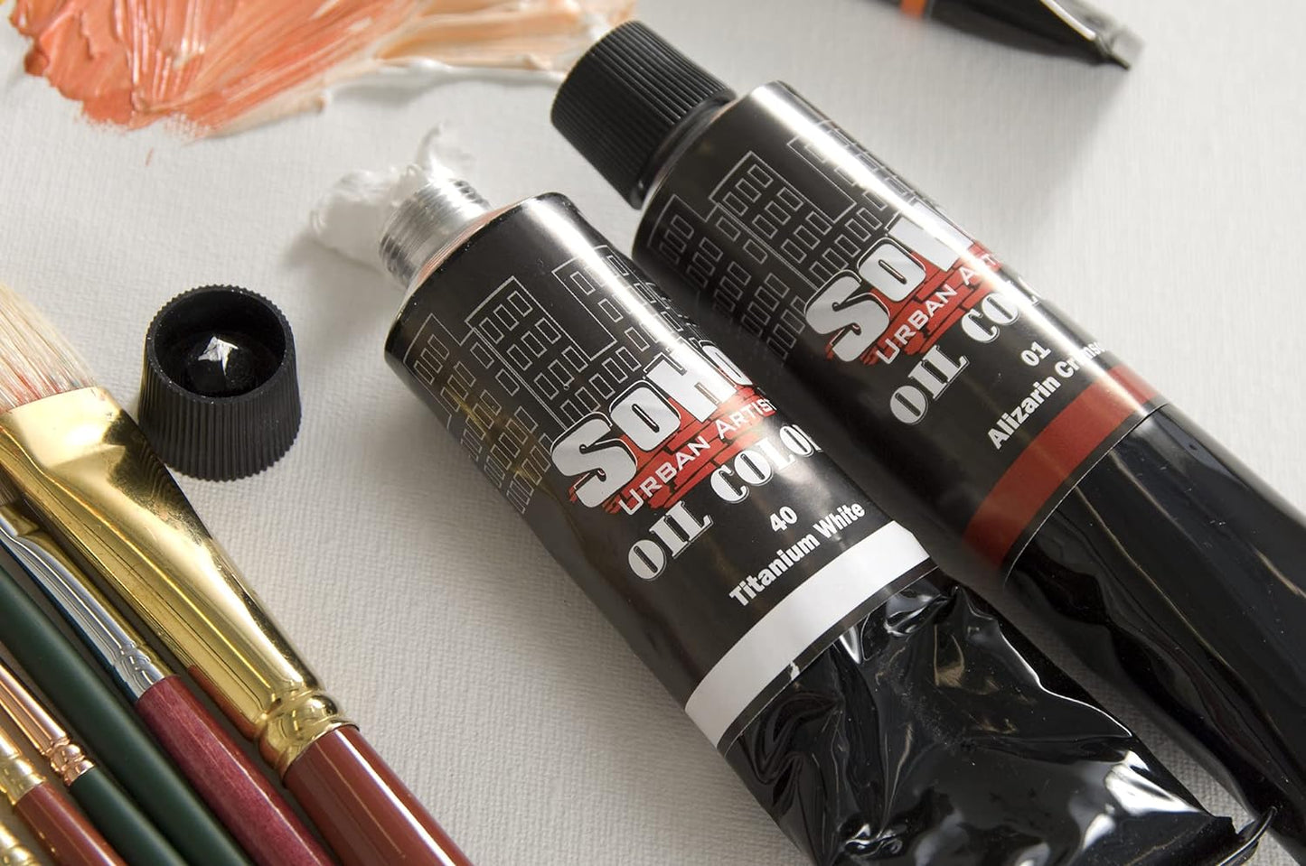 Soho Urban Artist Oil Paint - Ivory Black, 430 ml Can - Best Valued Oil Colors for Painting, Excellent Pigment Load