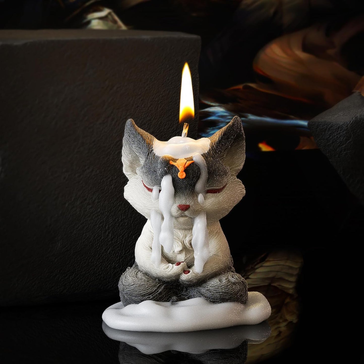 Fox Candle Soap Mold Animal Resin Casting Mold for Wolf, Candle Making, Home Decor - 3D Silicone Mold