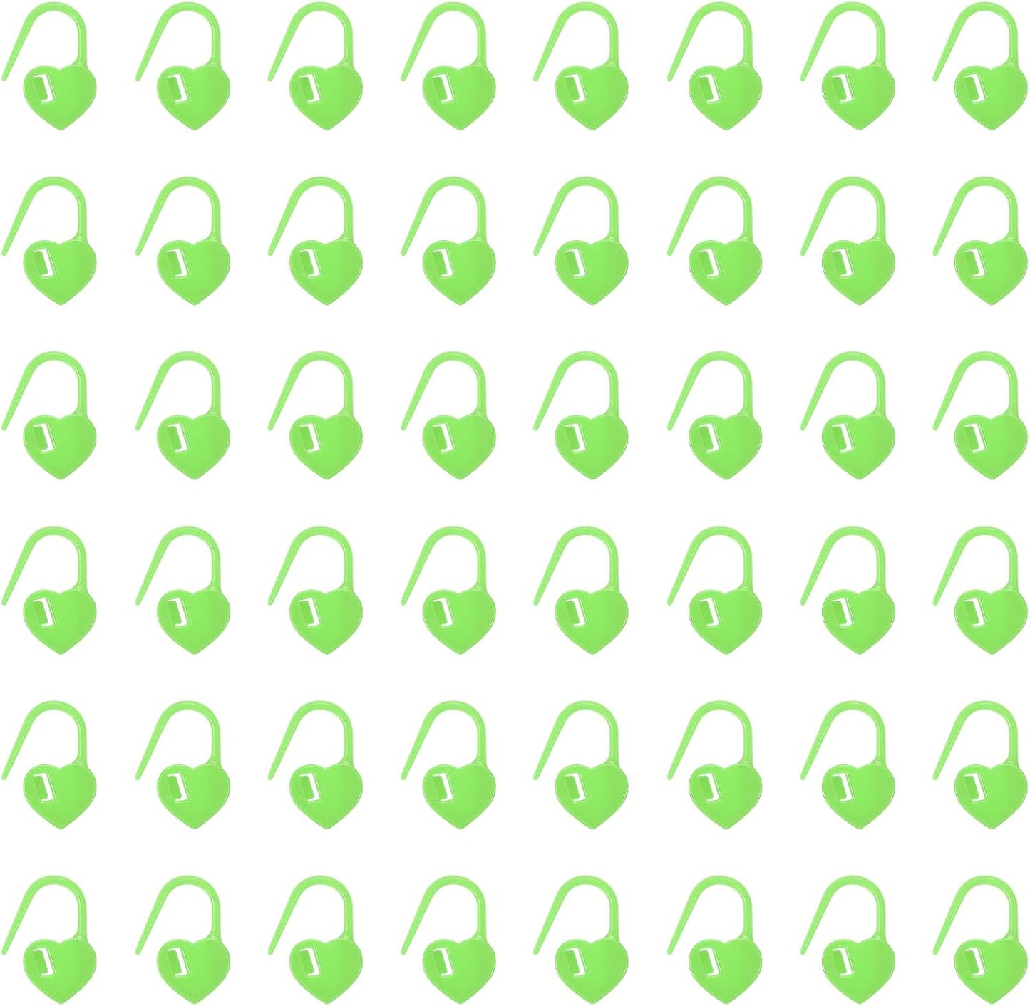 uxcell 200pcs Stitch Markers for Crocheting, Heart Shaped Crochet Marker Needle Clip Counter for Knitting Clothing Tag DIY Craft,Green