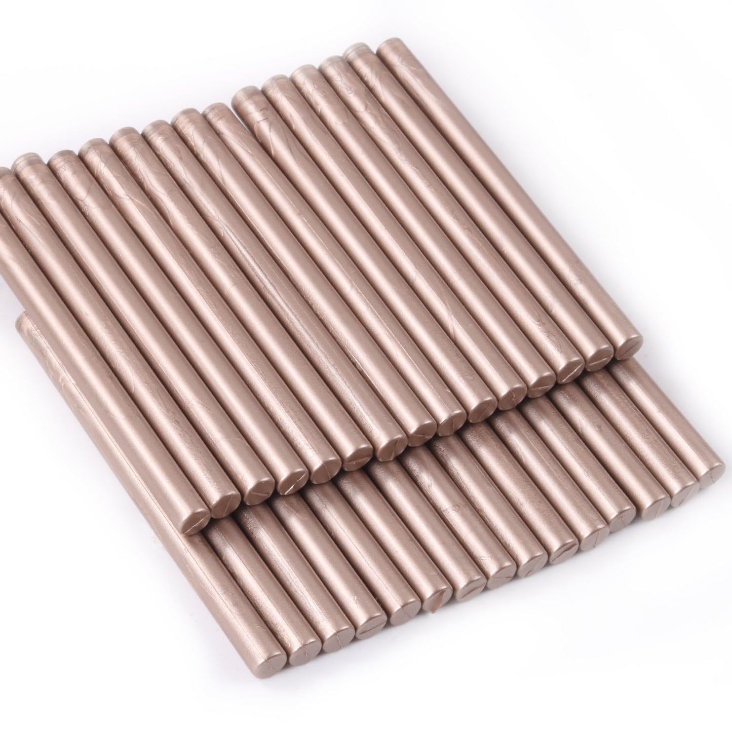 Champagne Gold Wax Seal Sticks, 30pcs Sealing Wax Sticks, HOSEALING Glue Gun Wax Seal Sticks for Wax Seal Stamp, Premium Sealing Wax for Wedding Invitations, Letter, Envelope (Mini Size)