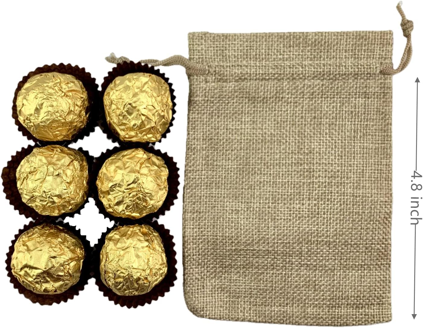 Palmhomee Pack of 25 Burlap Gift Bags with Drawstring Linen Jewelry Pouches Wedding Hessian Jute Bags for Birthday Jewelry and Treat Pouches Party Wedding Favors Gift Art and DIY Craft   (4x5.6 Inch, Lavender)