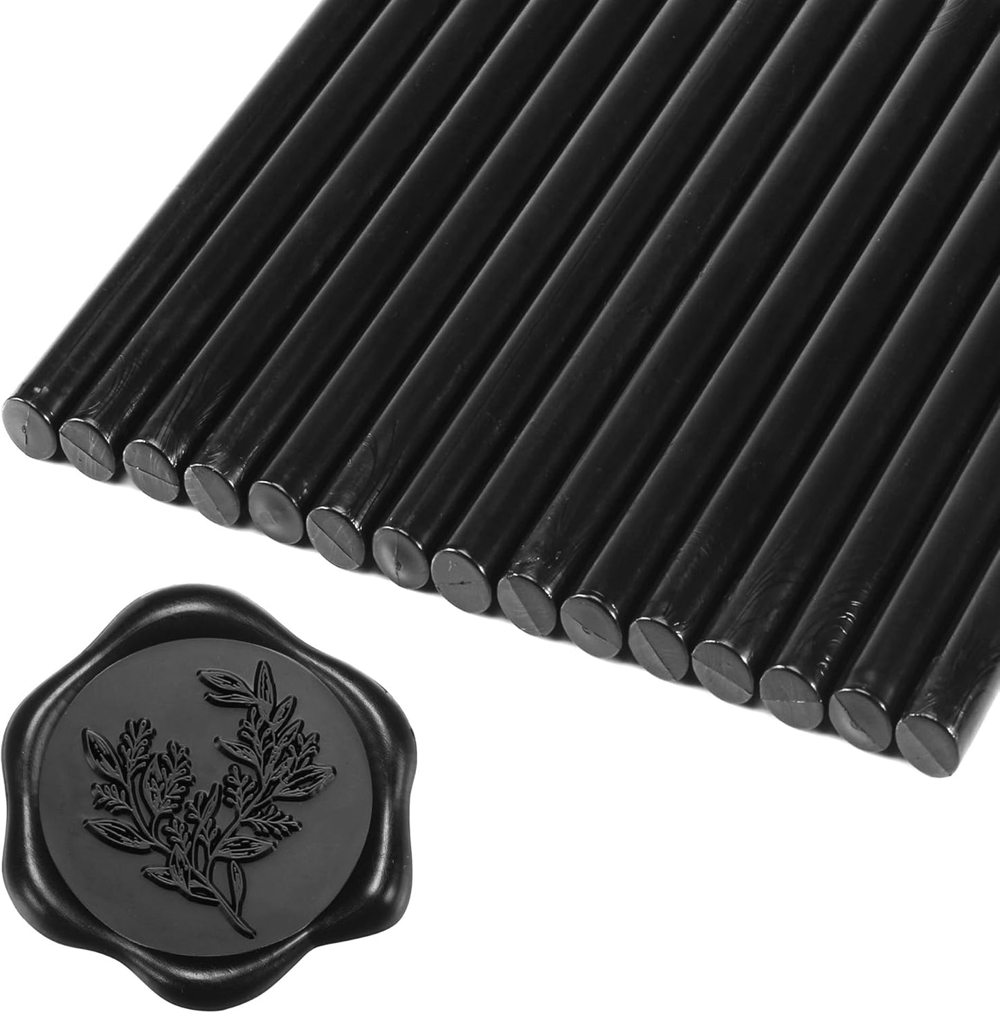 Yoption 15 Pieces Black Glue Gun Sealing Wax Sticks for Wax Seal Stamp, Great for Wedding Invitations, Cards, Envelopes