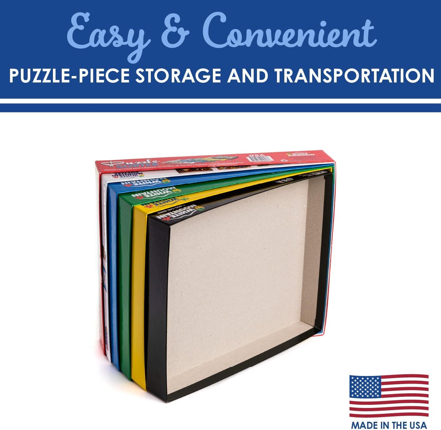 White Mountain Puzzle Sorter and Mystery Puzzle