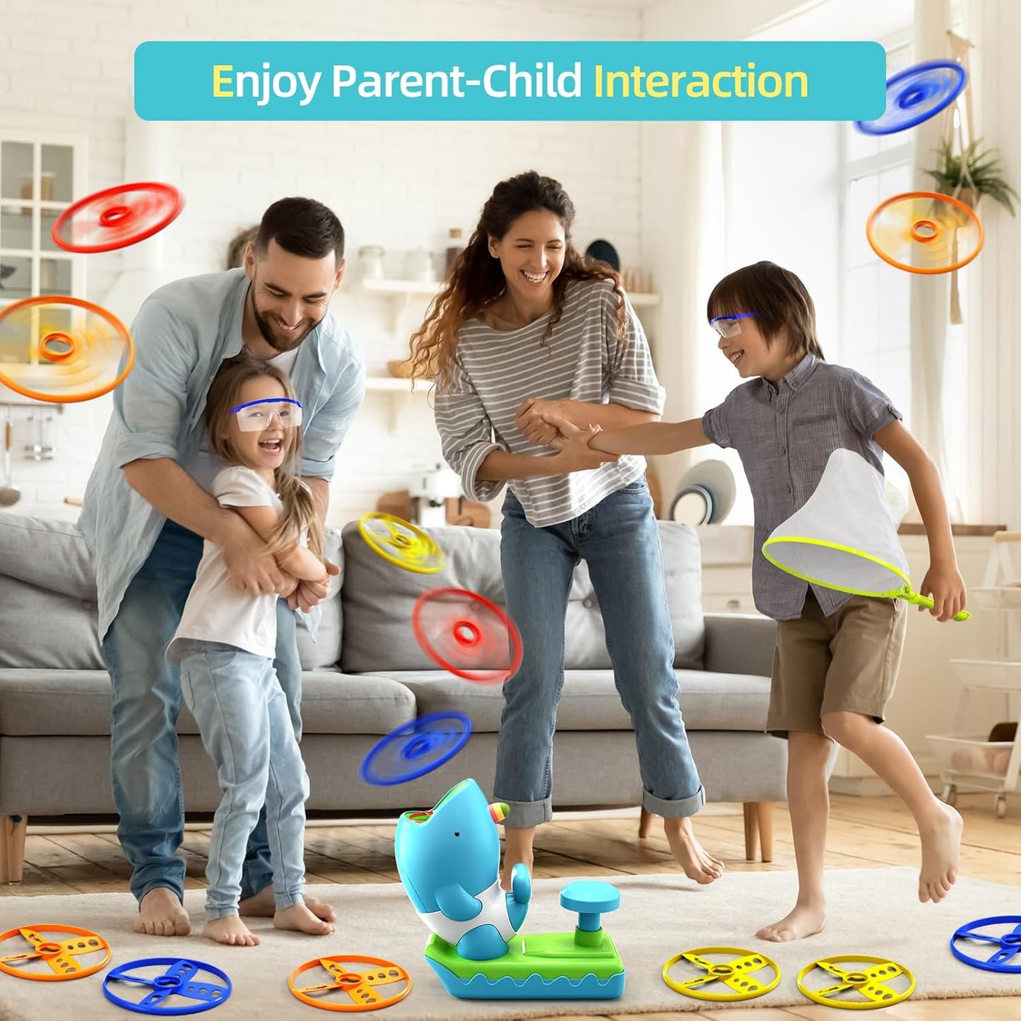 29 PCS Flying Disc Launcher Outdoor Indoor Game Toys Gifts for 3 4 5 6 Year Old Kids, Outdoor Outside Game Toys for Kids Boys Ages 3-5 4-8, Ideal 3 4 5 6 Year Old Boys Birthday Gifts