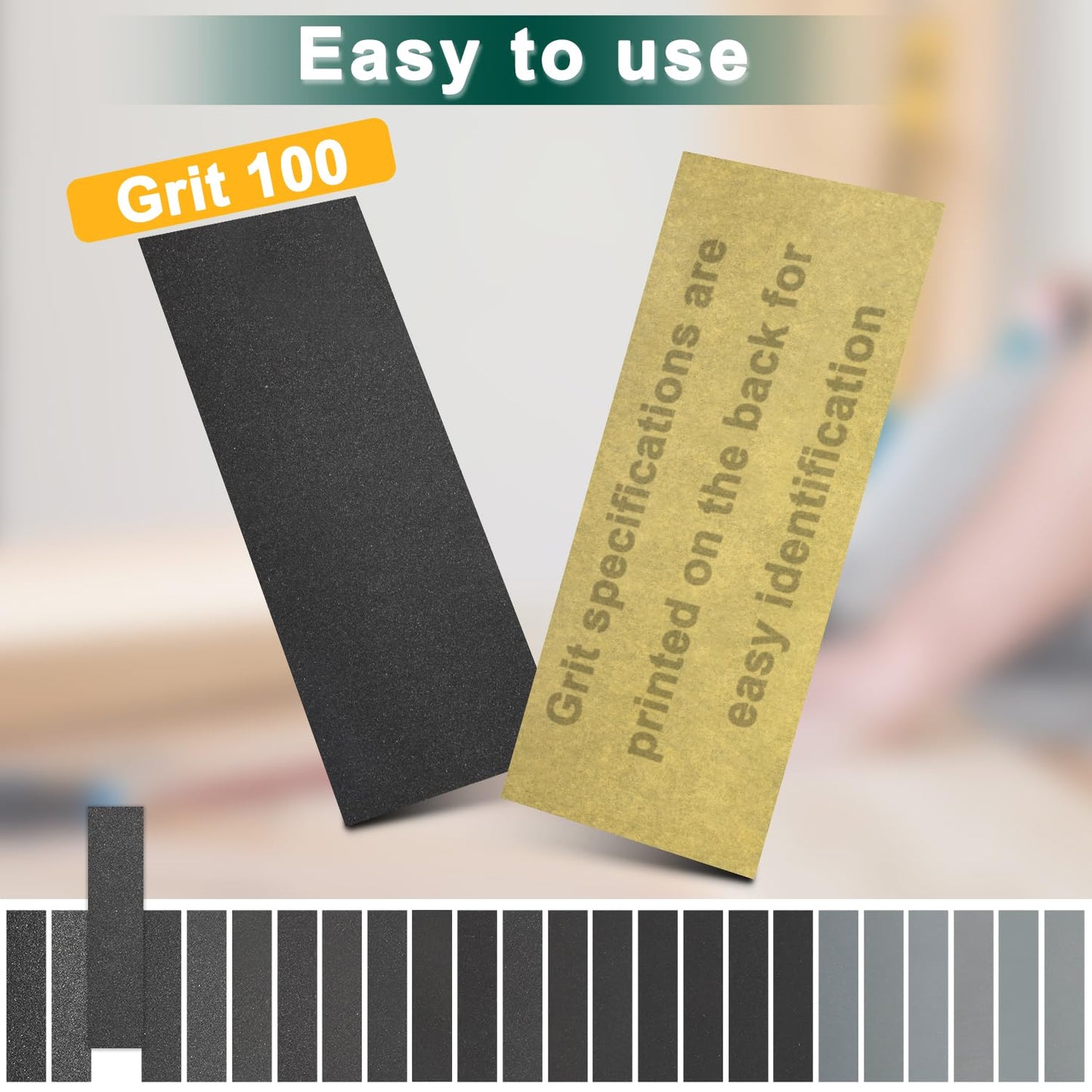 20PCS Sand Paper 100 Grit Sandpaper Sheets, 9 x 3.6 Inch Wet Dry Sandpaper Sheets, Sand Paper for Metal, Wood Furniture, Automotive and Crafts