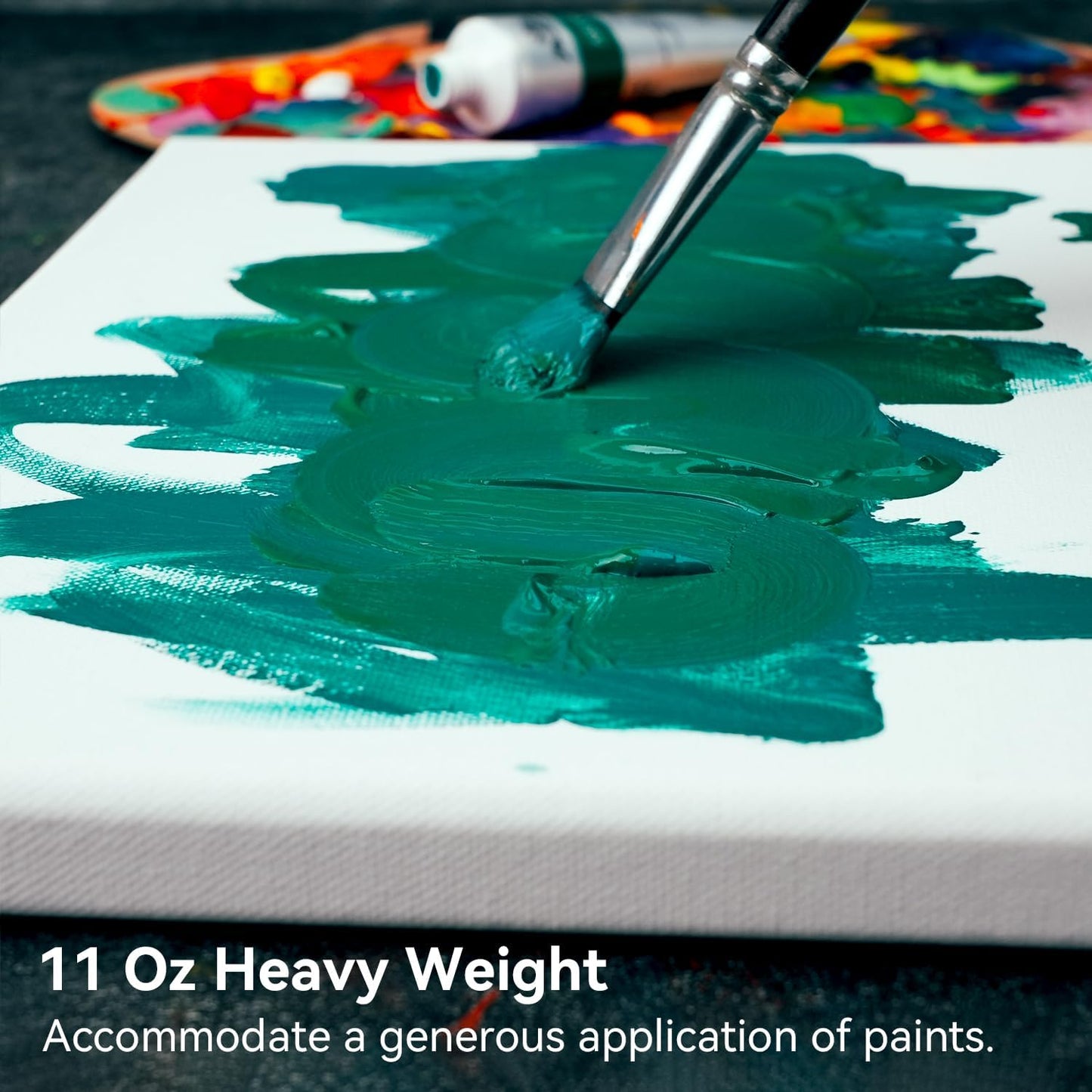 PHOENIX 12x16 Inch 4 Pack Artist Canvas - Stretched Canvases for Painting - 3/4 Inch Profile, 100% Cotton 11 Oz. Gesso Primed White Blank Professional Canvas Oil & Acrylic Paints