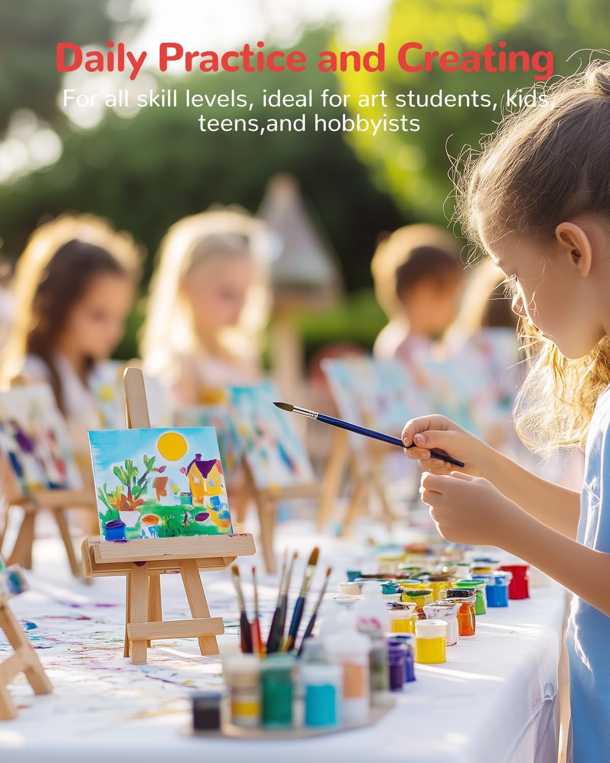 4x4inch Mini Canvas for Painting 40 Pack Small Canvas Boards Primed Acid Free for Oil, Watercolor, Acrylic Paint
