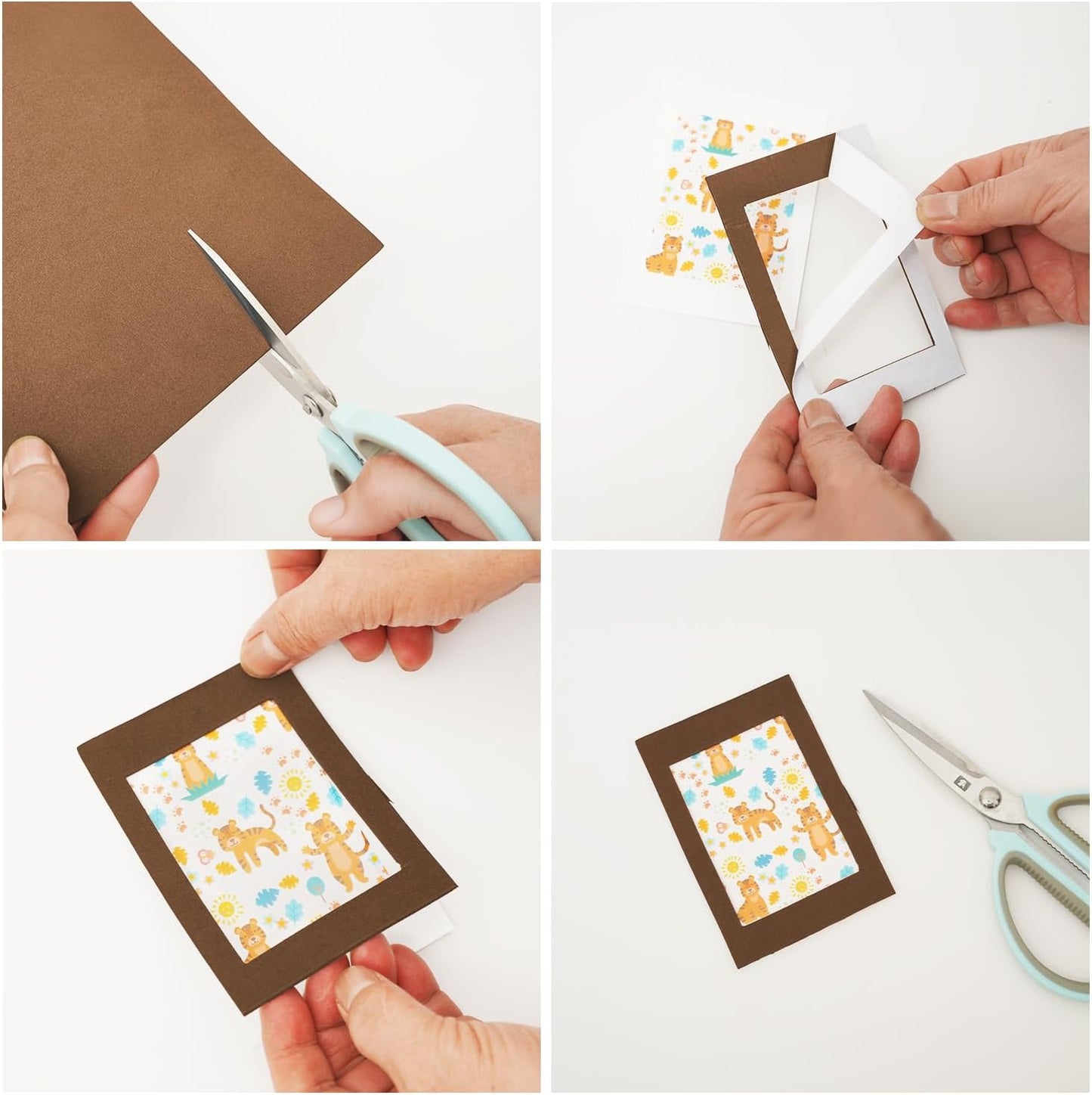 MEARCOOH Self Adhesive Foam Sheets, Brown 9x12 Inch 2mm Sticky Eva Foam Paper for Crafts Cardmaking Photo Frames Classroom Scrapbooking Christmas Crafts (Brown 10 Sheets)