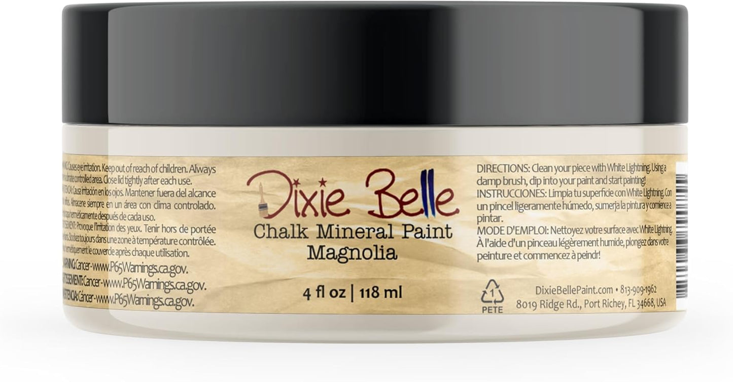 Dixie Belle Paint Company Chalk Finish Furniture Paint – Magnolia (4oz) – Matte Chic Chalk Mineral DIY Furniture Paint