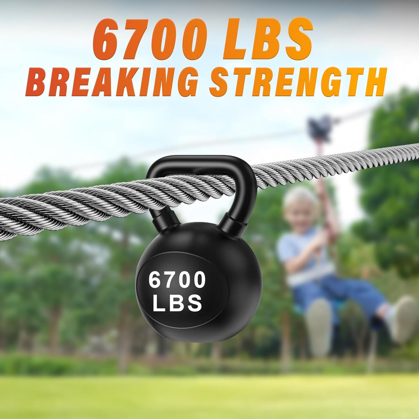 Stainless Steel Cable for Railing - 100FT 1/4" T316 Wire Rope with Clamps and Thimbles - 7 x 19 Strands 6700 LBS Breaking Strength for Outdoor Deck Railing Zipline