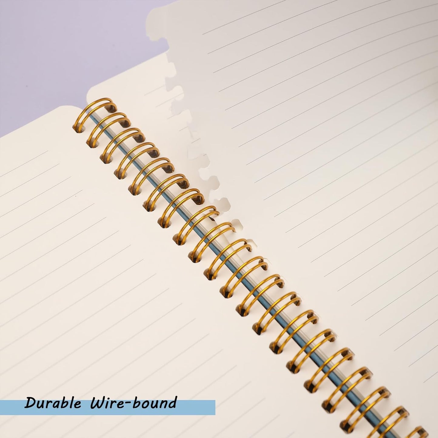 Spiral Notebook for Women, Durable A5 Leather Hardcover Notebooks, 140 Lined Pages, Cute Notebooks for Perfect Supplies at School, 8.3 x 6.2 in