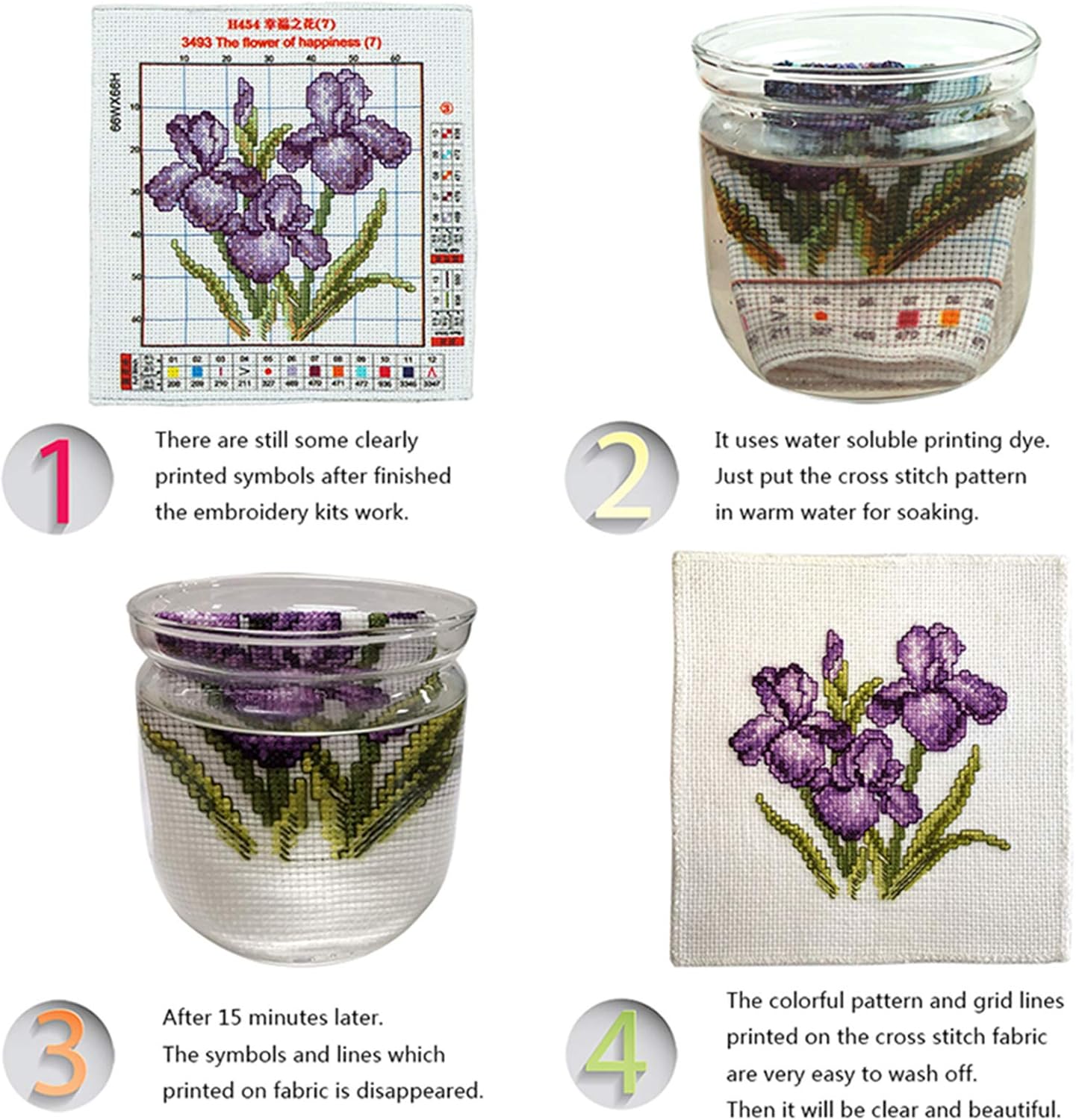 Funchey Stamped Cross Stitch Kits, DIY Cross Stitch Pattern for Adults Beginners Needlepoint Kits Embroidery Kit Arts and Crafts 11CT-Magic Dragon Flower 16x20 inch