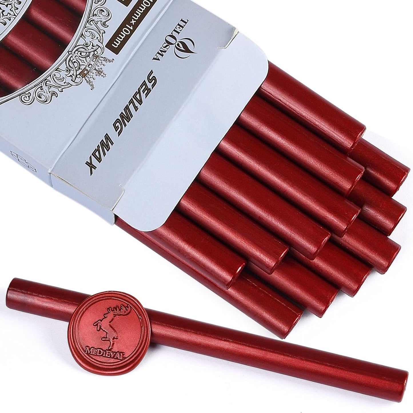 Glue Gun Sealing Wax Stick - Metallic Red for Large Glue Gun, Great Decor for Letter, Wedding Invitations, Cards Envelopes, Snail Mails, Wine Packages, Gift Wrapping