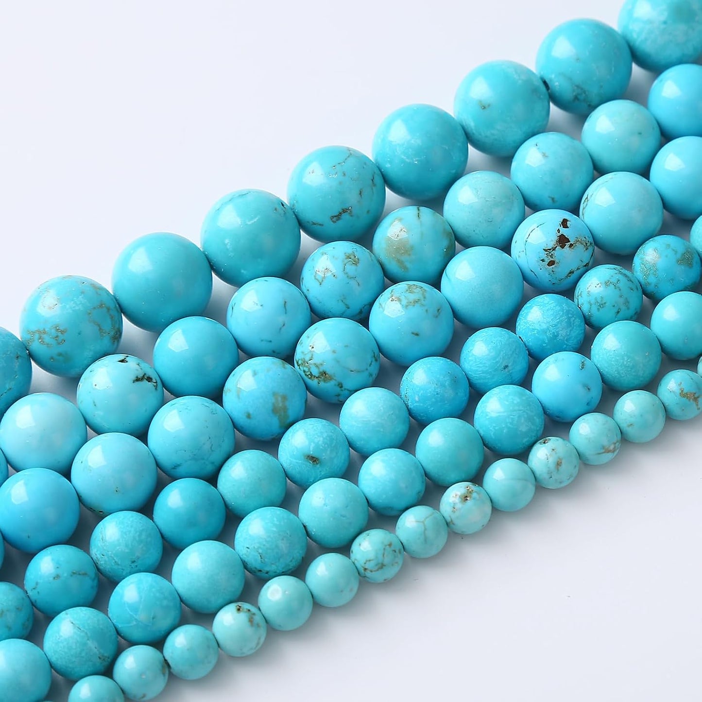 6mm 60pcs A+ Natural Blue Turquoise Beads Round Spacer Loose Stone Beads for Jewelry Making DIY Bracelet Necklace Accessories