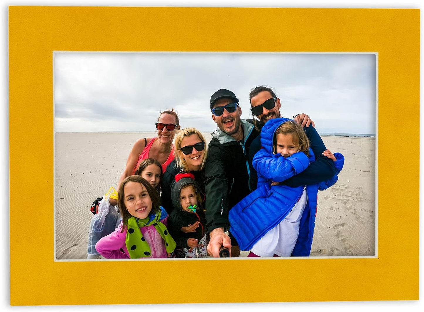 Poster Palooza 8x10 Mat Bevel Cut for 6x8 Photos - Acid Free Bright Yellow Precut Matboard - for Pictures, Photos, Framing - 4-ply Thickness