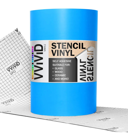VViViD Blue Stencil Vinyl Masking Film with Anti-Bleed Technology (12" x 150ft)