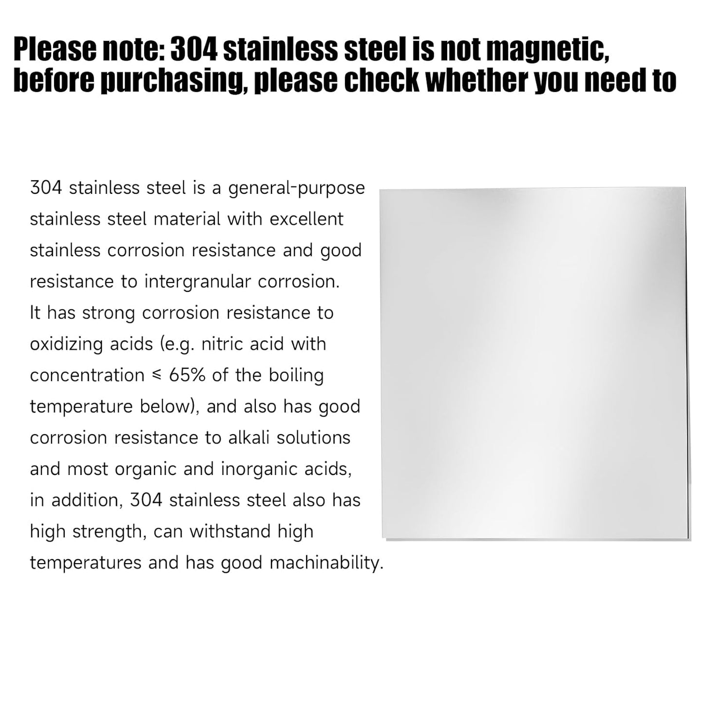 304 Stainless Steel Sheet - 2PCS 12" X 12" X 1/32" Thin Stainless Steel Plate 1/32 Inch Thickness with Protective Film Metal Sheets Shim Stock for Kitchen DIY Crafting (305 x 305 x 0.76 mm)