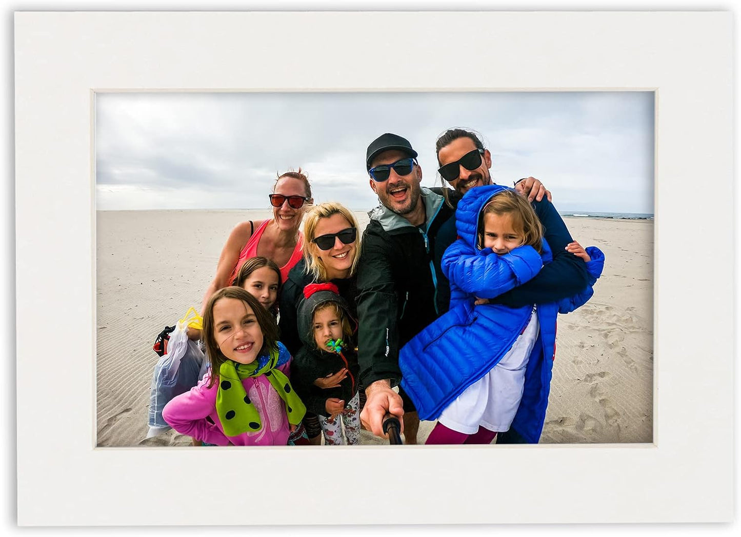 5x7 Mat for 8.5x11 Frame - Precut Mat Board Acid-Free Show Kit with Backing Board, and Clear Bags Textured White 5x7 Photo Matte For a 8.5x11 Picture Frame Matboard for Framing, Pack of 10 Mats