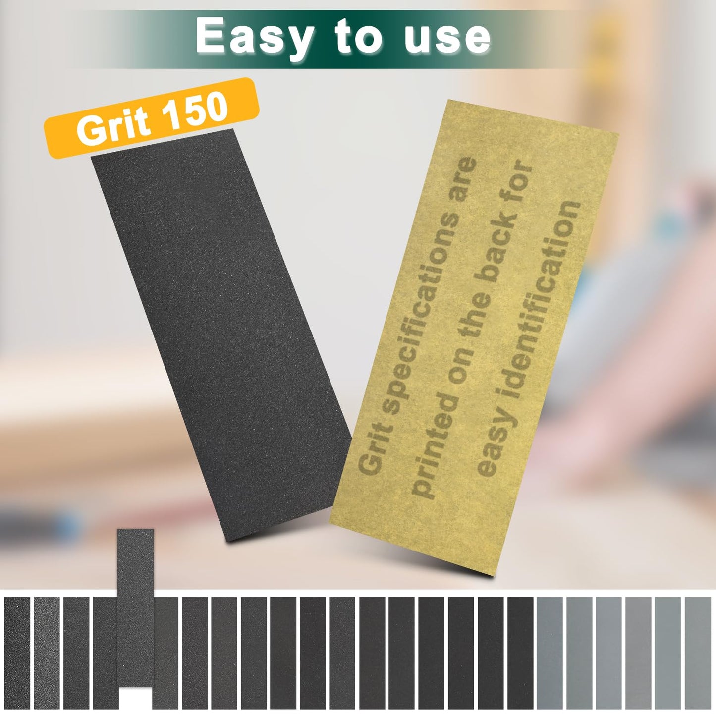 20PCS Sand Paper 150 Grit Sandpaper Sheets, 9 x 3.6 Inch Wet Dry Sandpaper Sheets, Sand Paper for Metal, Wood Furniture, Automotive and Crafts