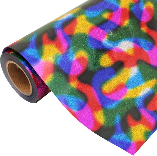 Threadart Galaxy Rainbow Heat Transfer Vinyl Film | Custom Cut Roll 20" Wide by The Yard | Compatible with Venture Explore and Maker, Silhouette Cameo, & Large Format Cutters