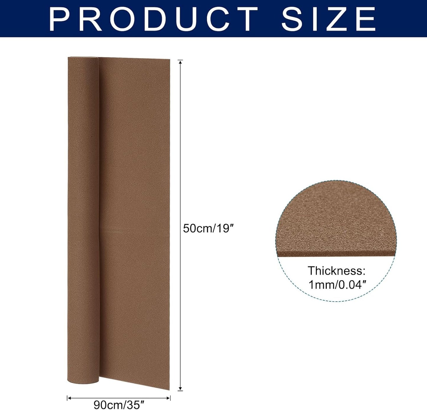 MECCANIXITY Foam Sheets Crafts 35x19 Inch 1mm EVA Craft Foam Paper Foam Sheets for Crafts Projects DIY Cosplay Modeling, Brown