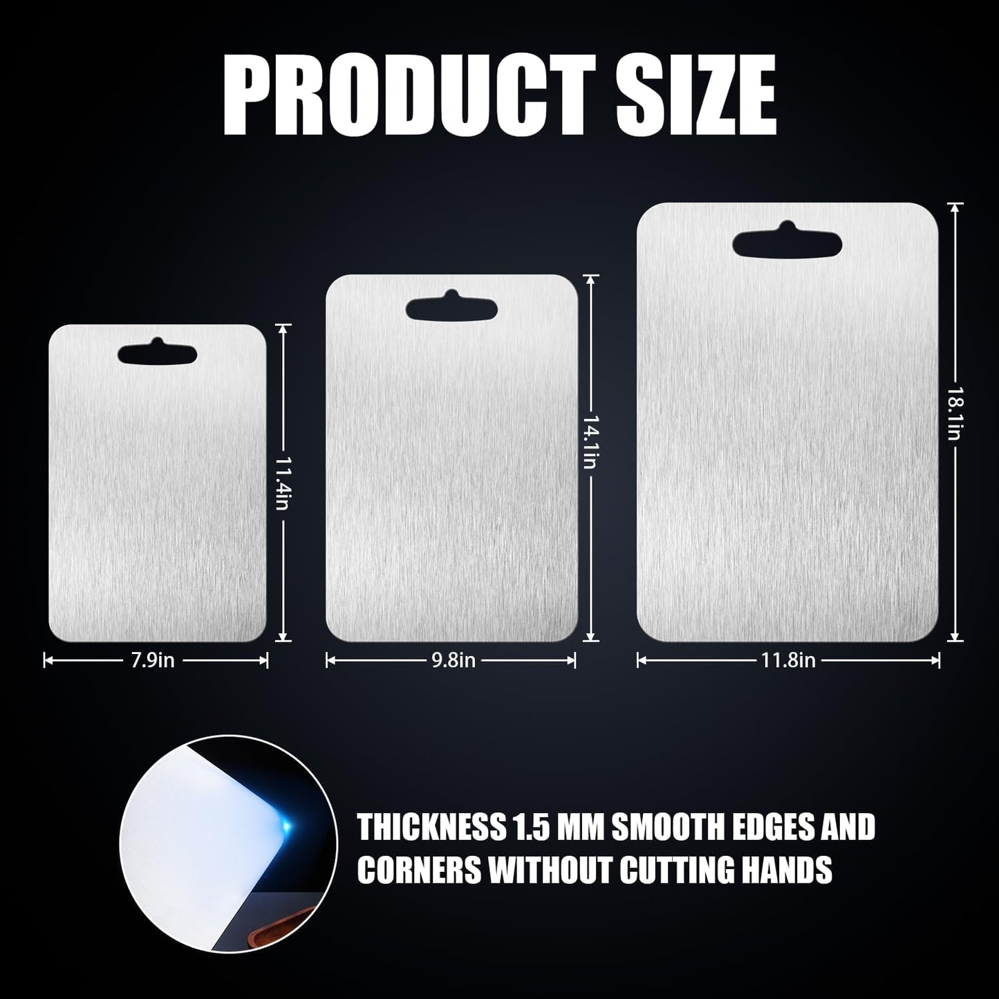SHIRIA Titanium Cutting Board, Cutting Boards For Kitchen, Double-Sided Titanium Cutting Board for Cutting Vegetables And Meat (17 * 12 in)