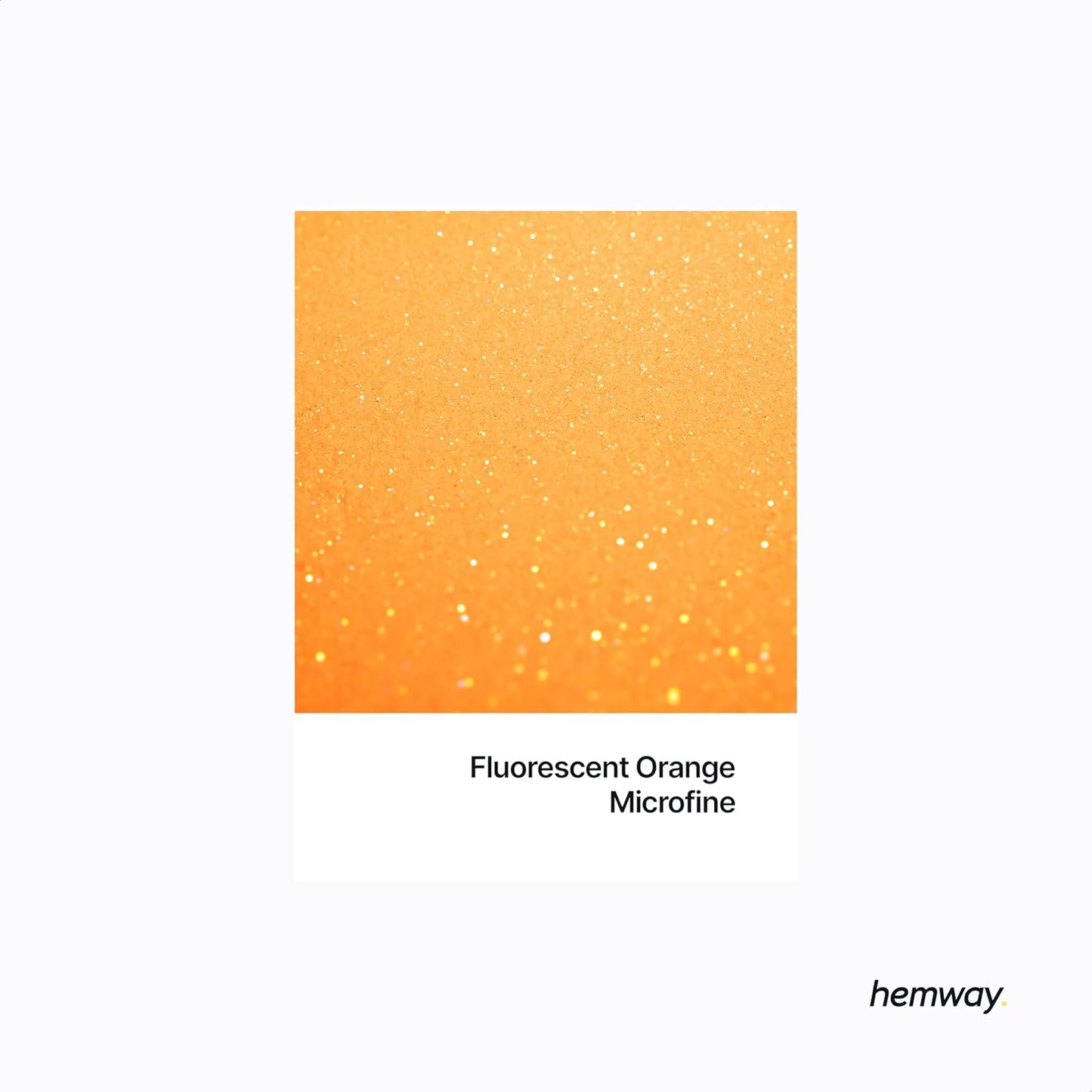 Hemway Polyurethane & Epoxy Resin Glitter 100g / 3.5oz Metallic Crystal Flake Additive for Flooring Jewelry Tumblers Glass Pigment - Microfine (1/256" 0.004" 0.1mm) - Fluorescent Orange