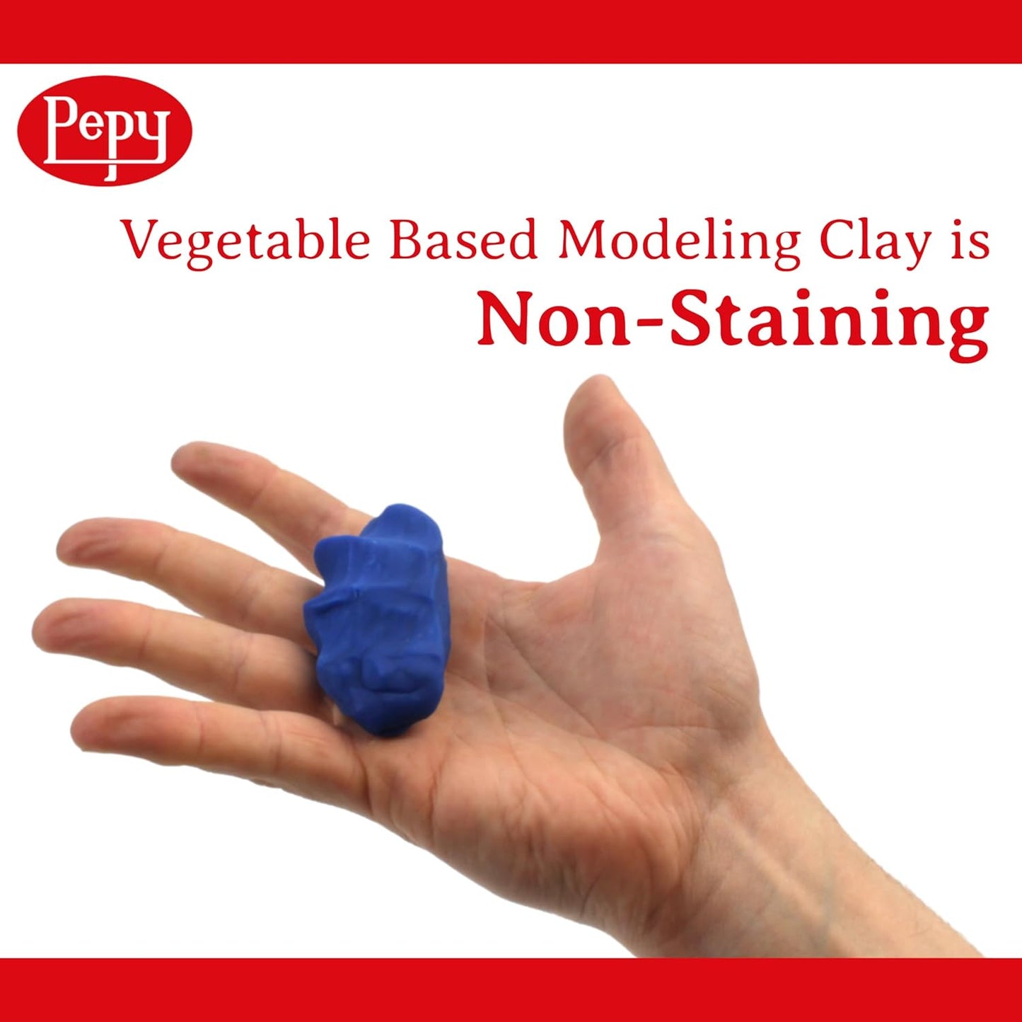 Pepy Plastilina Reusable and Non-Drying Modeling Clay; Set of 24 Bars, 1.4 Ounce Each, Perfect for Arts and Crafts Projects, Dark Blue