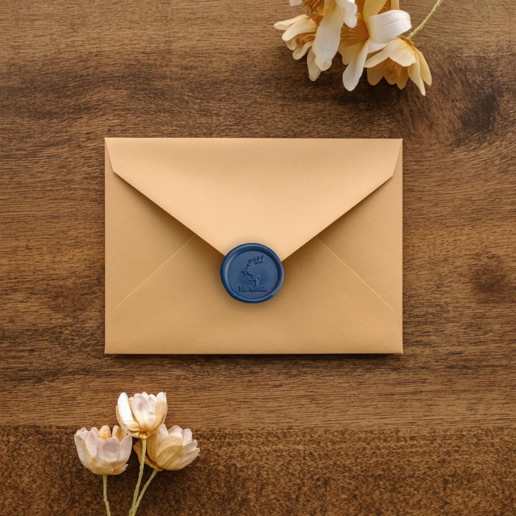 Navy Blue Mini Glue Gun Sealing Wax Stick for Metal Stamp, Making Seals Decoration for Wedding Invitation Envelope Thanks Card Christmas Gift Wrapping, Pack of 16