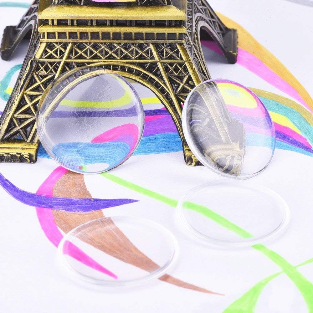 1 Inch Epoxy Stickers Craft Bottle Caps Stickers for Hair Bows Pendants Scrapbooks 100 PCS 200PCS (Clear1, Quantity：200)