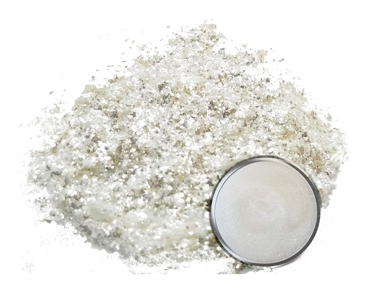 Eye Candy Premium Mica Powder Pigment “Glimmer White” (25g) Multipurpose DIY Arts and Crafts Additive | Woodworking, Bath Bombs, Resin, Epoxy, Soap, Nail Polish (Glimmer Ghost White, 25G)