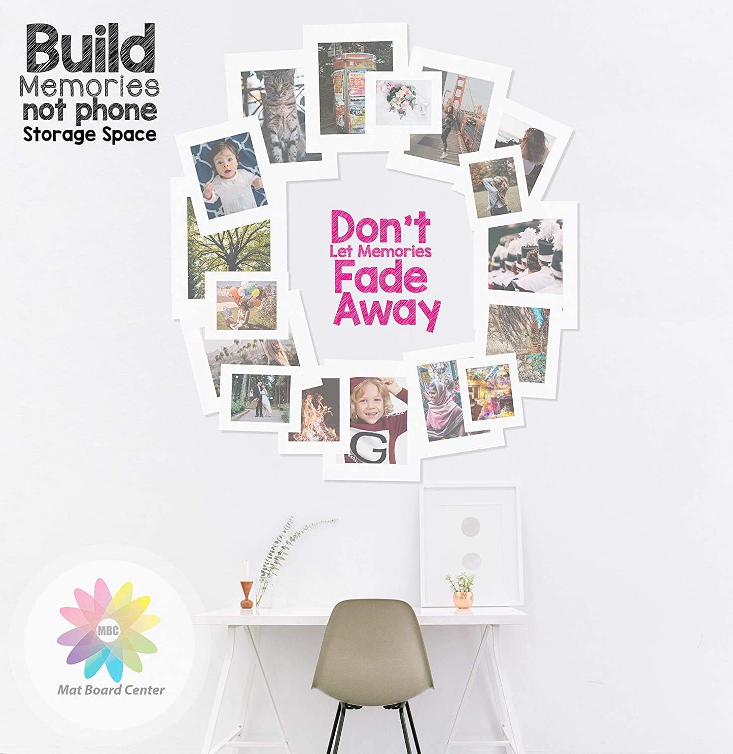 Mat Board Center, Pack of 10, 20x24 for 16x20 White Photo Picture Mats - Acid Free, 4-ply Thickness, White Core - for Pictures, Photos, Framing