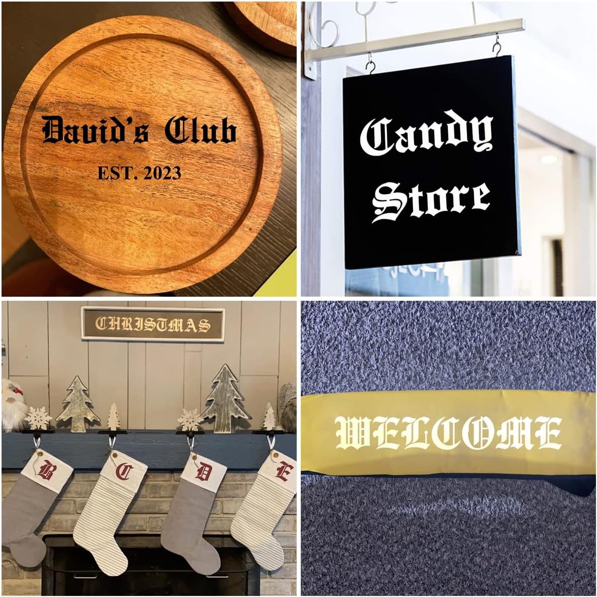 1 Inch Alphabet Letter Stencils for Painting - 70 Pack Old English Letter Stencil Templates with Numbers and Signs for Painting on Wood, Reusable Letters Stencils for Chalkboard Wood Signs & Wall Art